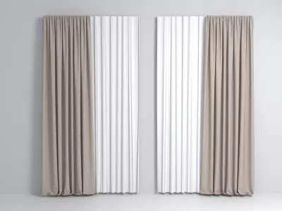 Curtains  casement-fabric  tontine 3D model