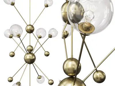 COSMOS Extra Large 8 Light Ceiling Pendant Low-poly 3D model