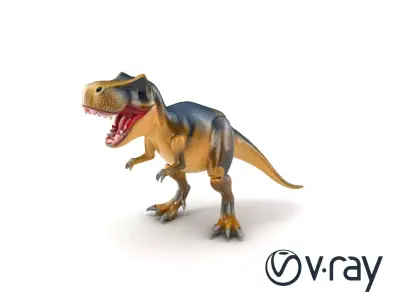 Tyrannosaurus Rex Muscular Build model pack Low-poly 3D model