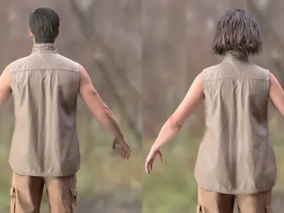  Man and Woman in Summer Outfit 2 