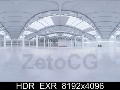 HDRI - Industrial Warehouse Interior 2b Texture