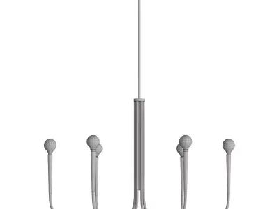 Swoop Arm Chandelier 3D Model 3D model