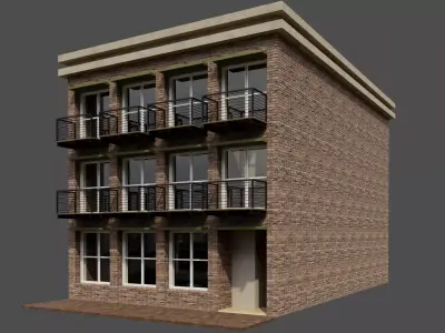 Building 001 3D model