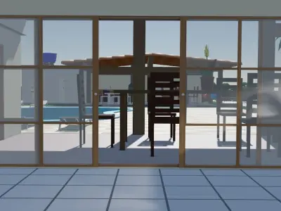 Country House Low Poly Low-poly 3D model