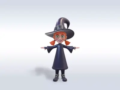 Cheerful Pumpkin Boy Halloween Character 3D model order