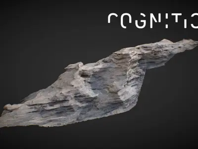 Iceland Tidal Rocks 02 Low-poly 3D model