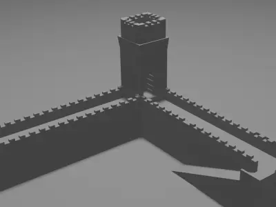 Medieval Fortress Builder Free low-poly 3D model