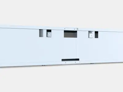 BESTA TV bench with doors 25 Low-poly 3D model
