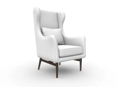 Furniture Wingback Chairs Scandinavian modelryrr Low-poly 3D model