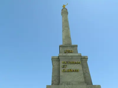 BAROQUE Monumental Column Low-poly 3D model