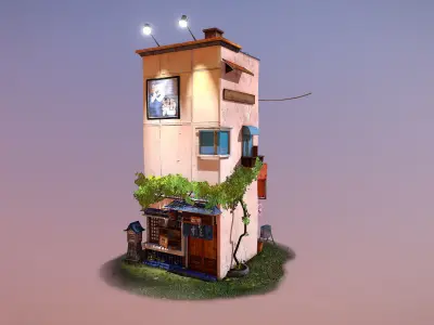 Tokyo Storefronts Low-poly 3D model