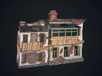 Old Houses of Sakartvelo Low-poly 3D model