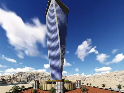 modern tower building 3D model