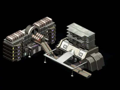 Future World - Residential Area 03 3D model