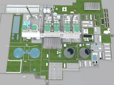 Factory area 3D model
