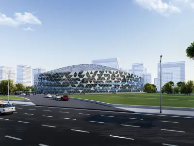 Administrative center building - Office building 3D model