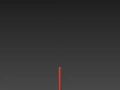 CASCADIA modern pendant light - gold 3D model