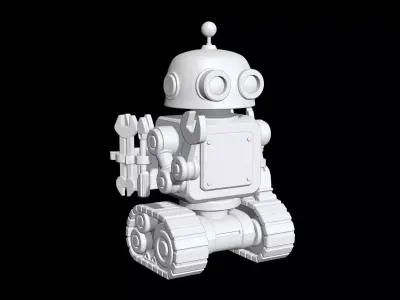 Cartoon Robot 3D Printable 3D print model