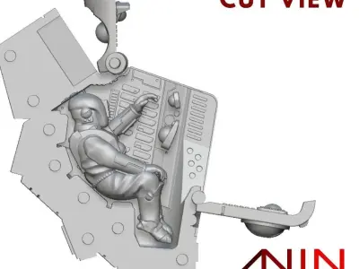 104-Type Open Cockpit Kit 3D print model