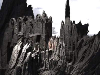 Mines of Moria Temple Fortress 3  3D model