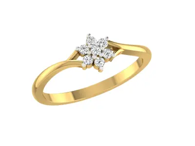 Women Ring  Render 3dm STL OBJ FBX Details 3D print model 11