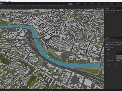 Saarbrucken - 3D City Model Low-poly 3D model