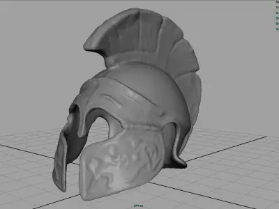 Greek Helmet Low-poly 3D model