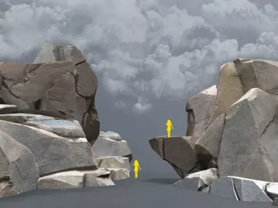 Rock Set Low-poly 3D model 48