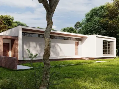 Casa Scene-villa-modern house 3D model