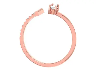 Solitaire Women Marquise Stone Band Ring 3D print model
