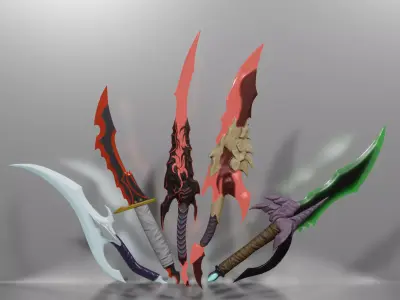 Solo Leveling - Dagger Packages Low-poly 3D model
