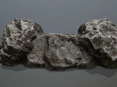 Rock  Gate Low-poly 3D model 4