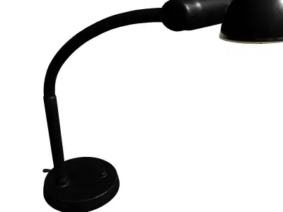 Modern Black Flexible Desk Lamp Low-poly 3D model
