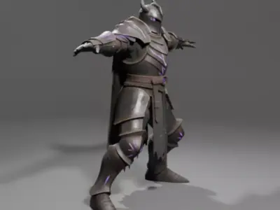 Void Armor Character Dark Sci Fi Cosmetic CGI Model 3D model