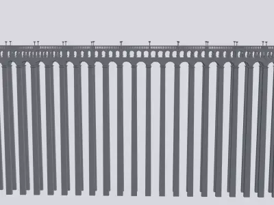 Large walk Bridge  Free 3D model