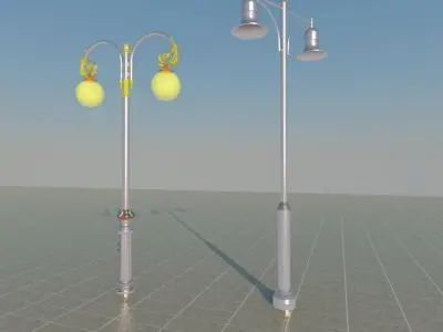 lampposts street lamp COLLECTION 3D model