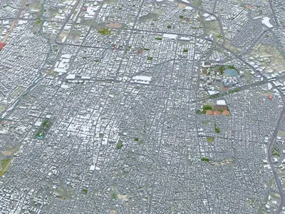 Saltillo Coahuila Mexico 25km AI Low-poly 3D model