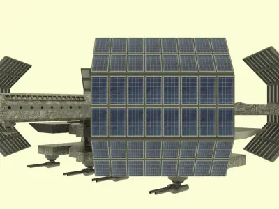 Cosmos Space Station  Low-poly 3D model