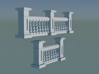 Professional Description for 3D Concrete Balustrade Project 3D print model