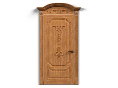 Door0028 ornate wooden door 3D model