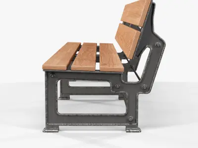 Industriart bench Lavka 3D model