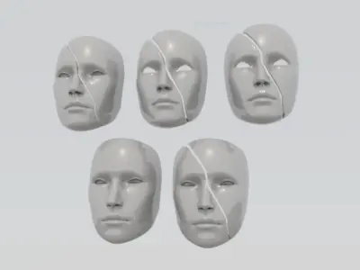 Broken mask 3D model