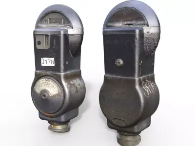 Long Beach Parking Meter 3D model