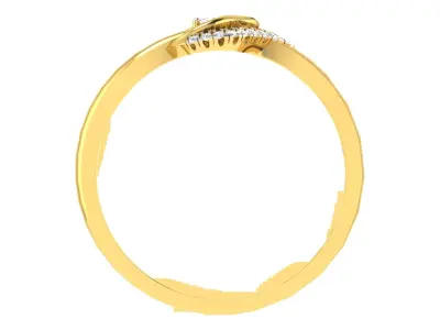 Solitaire Women Engagement Bypass Rings 3D print model order
