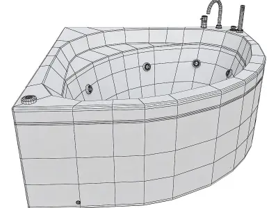 ALBATROS IDEA 140 WHIRLPOOL BATHTUB 3D model