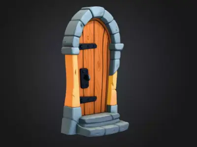 Enchanted Doorway Low-poly 3D model