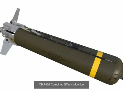 CBU-87 and 103 Combined Effects Munition 3D Model Pack