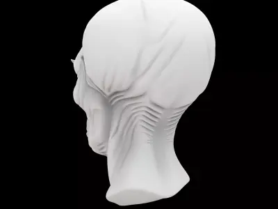 Reptilian Alien Head 3D Print Model 3D print model