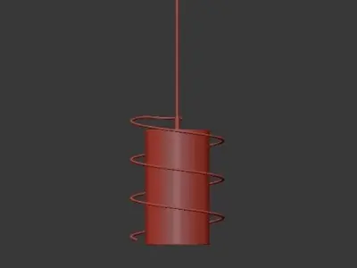 Carly 1 Light 14 75 in W Gold Leaf Pendant  3D model
