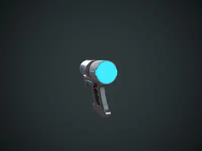 Sci-Fi Plasma-Gun   Low-poly 3D model